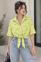 شومیز miu miu جلو گره ای