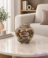 شکلات خوری بلور درب و پایه آلومینیوم رنگ آنتیک