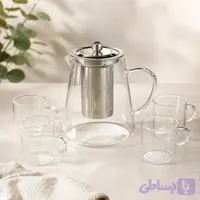ست قوری و فنجان پیرکس وارداتی