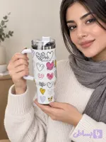 تراول ماگ استنلی طرح قلب 1300میل