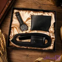 ست ساعت و کمربند و کیف چرم مصنوعی