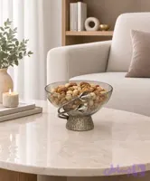 آجیل خوری بلوربا پایه آلومینیوم رنگ آنتیک