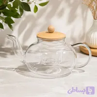 قوری پیرکس درب بامبو با صافی پیرکس وارداتی