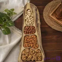 اردوخوری چوبی چهارخونه ی گردو کد ۶۳