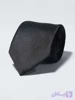 کراوات و پوشت ساتن مشکی کد 5551