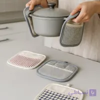 یک جفت دستگیره گرد آشپزخانه الیاف طبیعی