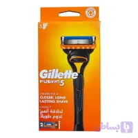 خودتراش مردانه ژیلت Gillette اورجینال مدل Fusion 5 با تیغه‌های 5 لبه استیل ضد زنگ همراه با تیغ یدک