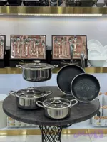 سرویس قابلمه استیل ۸ پارچه داخل لیزری DONNOR