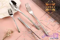 سرویس قاشق و چنگال 30 نفره 140 پارچه لوکاس (رزنباخ) از استیل ضد زنگ کد 1020M مدل براق