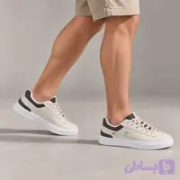 کتانی مردانه اسپرت روزمره مدل راجر، رنگ کرم و قهوه‌ای، سایز ۴۱ تا ۴۴