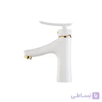 شیر روشویی آریانا مدل کارون سفید طلایی
