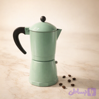 موکاپات سبز نعنایی | قهوه‌ساز روگازی با طراحی مدرن