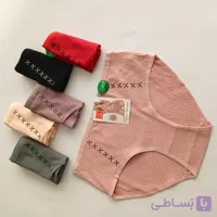 شورت زنانه یوکین تمام نخ طرح‌پارچه کبریتی