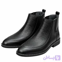 نیم بوت چرم طبیعی مردانه مدل ساعتی بدون بند