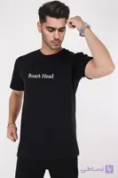 تیشرت نخ پنبه مردانه مشکی طرح گرافیکی Boar’s Head