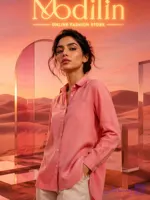 شومیز زنانه لینن مرجانی جیب‌دار