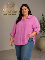 شومیز زنانه لینن سایز آزاد جیب‌دار