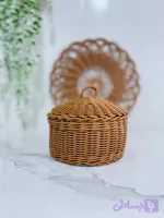سبد درب دار حصیری