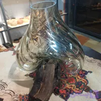 گلدان دفرمه چوب و شیشه