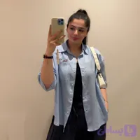 شومیز لینن زنانه راه راه تابستانه