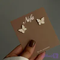 گوشواره پروانه کریستالی