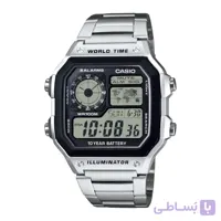 ساعت مچی دیجیتالی کاسیو بند استیل مدل AE-1200WHD-1A