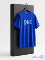 تیشرت مینیمال قواره باکسی دونخ پنبه طرح ONE
