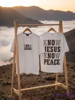 تیشرت اورسایز دونخ پنبه طرح Know Jesus