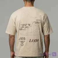 تیشرت اورسایز باکسی گلدوزی طرح sneakers1990