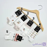 جوراب مچی نخی طرح گل