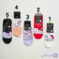 جوراب مچی نخی طرح کیتی