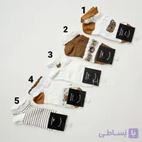 جوراب مچی شیشه ای طرح تدی نخی