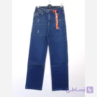 شلوار جین ترک نیم بگ سرمه ای زنانه سایز 44 و 46 و 50