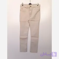 شلوار کتان راسته نیم جذب زنانه