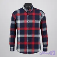 پیراهن مردانه چهارخونه پارچه ترک اورجینال نخی استین بلند