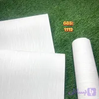 کاغذ دیواری لیبل دار درجه یک قابل شستشو وارداتی سفید ساده