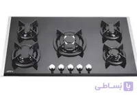 اجاق گاز لتو  5شعله مدلPG-14)(شیشه سکوریت PG-2D مشکی )(باکیفیت متریال بسیارعالی) (تولید2026) فندک برقی LETO