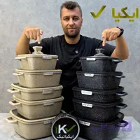سرویس قابلمه 10 پارچه لایف اسمایل مدل FLCM-10 گرانیتی