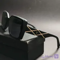 عینک آفتابی زنانه کد ۴۱۱ – فریم کائوچویی بزرگ مشکی مات با لولا فلزی و محافظت UV400