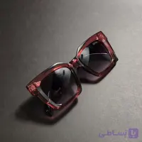 عینک آفتابی زنانه کد 415 – فریم کائوچویی هندسی دو رنگ با محافظت UV400