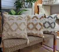 کاور کوسن پانچ دوزی مدل بوهو سایز ۵۰×۵۰ سانتی‌متر