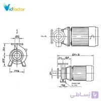 پمپ آب سانتریفیوژ چدنی ابارا 100X80 FSD4HA 5/2.2