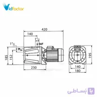 الکتروپمپ جتی چدنی دیزل ساز سری DAM100/00