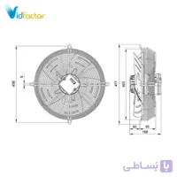 هواکش صنعتی 40 سانت ایلکا فلزی بدون قاب دمنده VIK-40A4S2-H