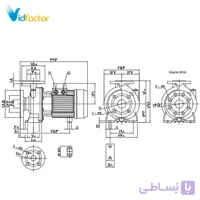 پمپ آب چدنی پروانه استیل ابارا 3D 40-160/3 T