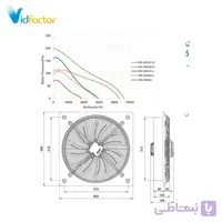 هواکش صنعتی 50 سانت ایلکا هفت پر فلزی دمنده VIK-50A6S