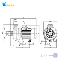 پمپ آب استیل پروانه باز ابارا DWO/E 200 T IE3