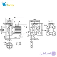 پمپ آب چدنی پروانه استیل ابارا 3D 32-160/1.5