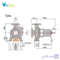 پمپ آب سانتریفیوژ چدنی ابارا 100X80FS2JA