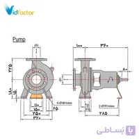 پمپ آب سانتریفیوژ چدنی ابارا 100X80FS2HA